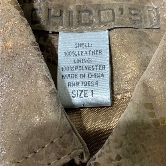 EUC Chico’s 100% leather jacket - Picture 2 of 7